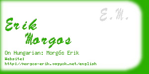 erik morgos business card
